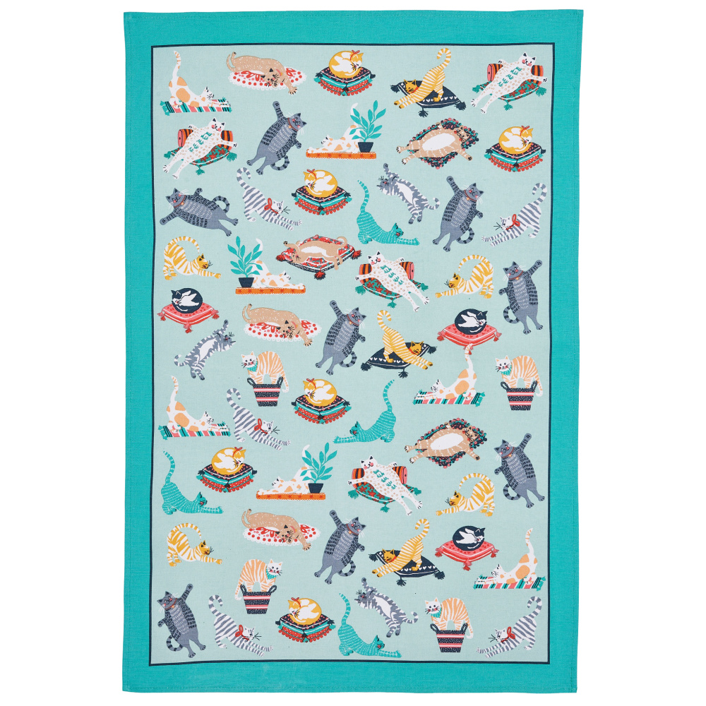 Ulster Weavers tea towel - Cats Playing