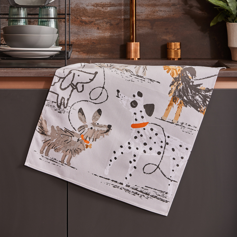 Ulster Weavers tea towel - Dog Days - Image 2