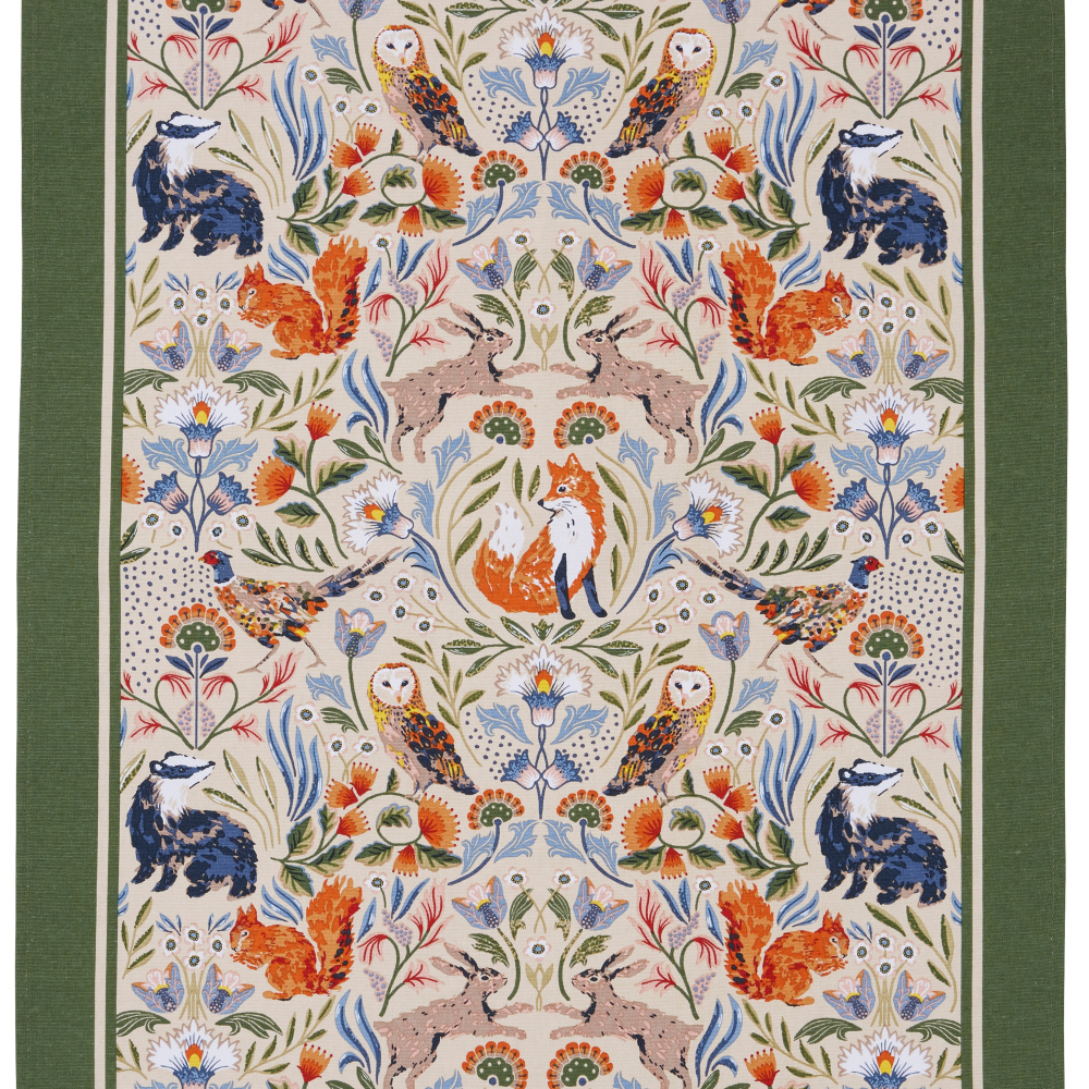 Ulster Weavers tea towel - Woodland animals - Image 3