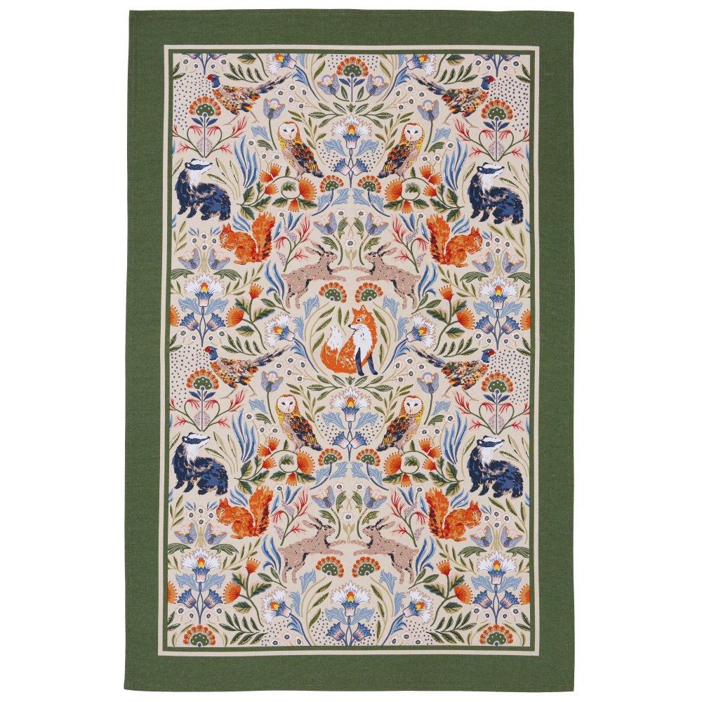 Ulster Weavers tea towel - Woodland animals