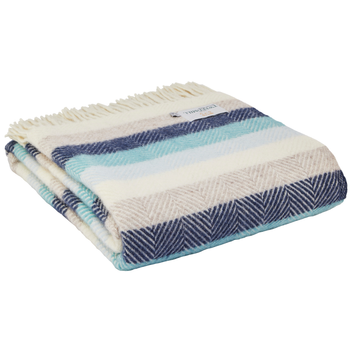 Tweedmill ullpläd - Stripe Seashore