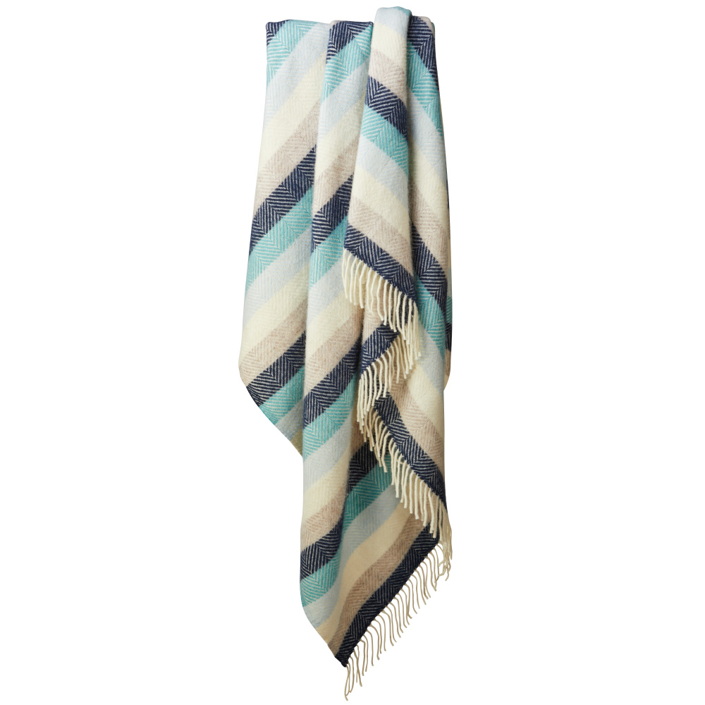 Plaid en laine Tweedmill - Rayures bord de mer - Image 3