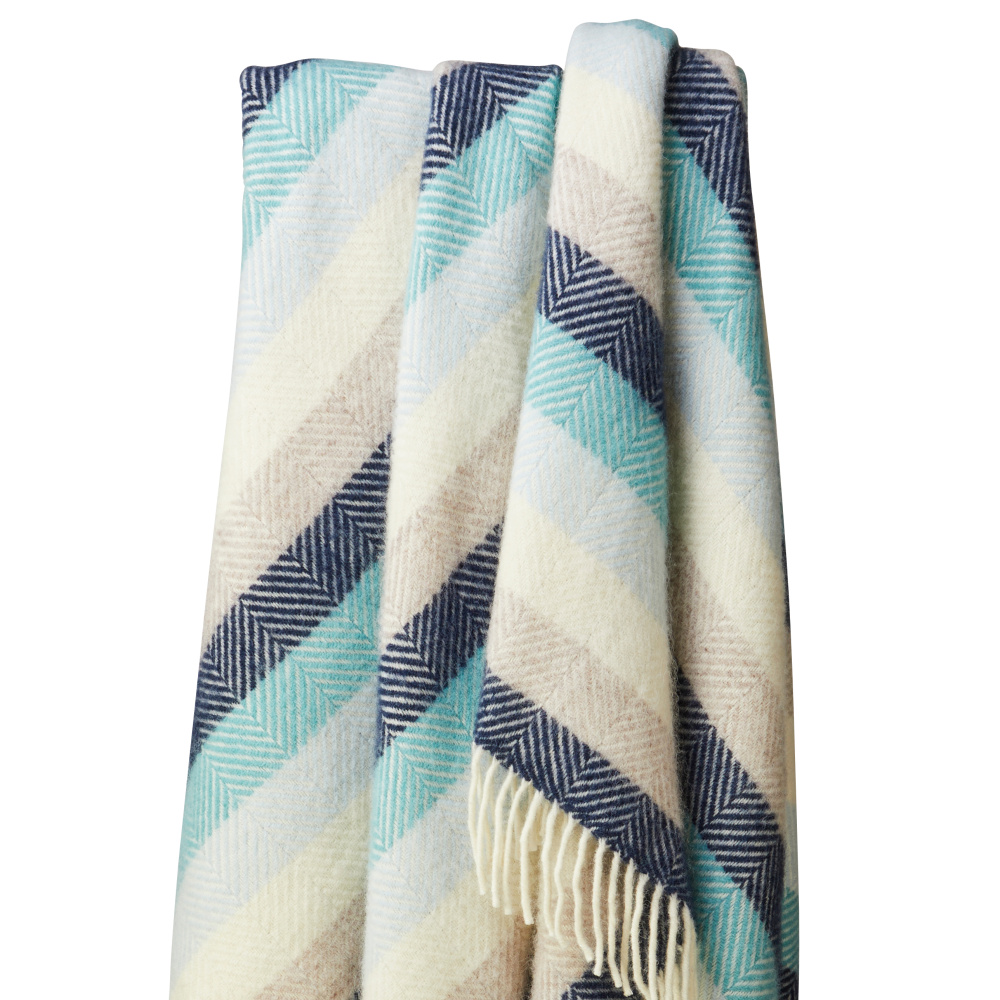 Plaid en laine Tweedmill - Rayures bord de mer - Image 4
