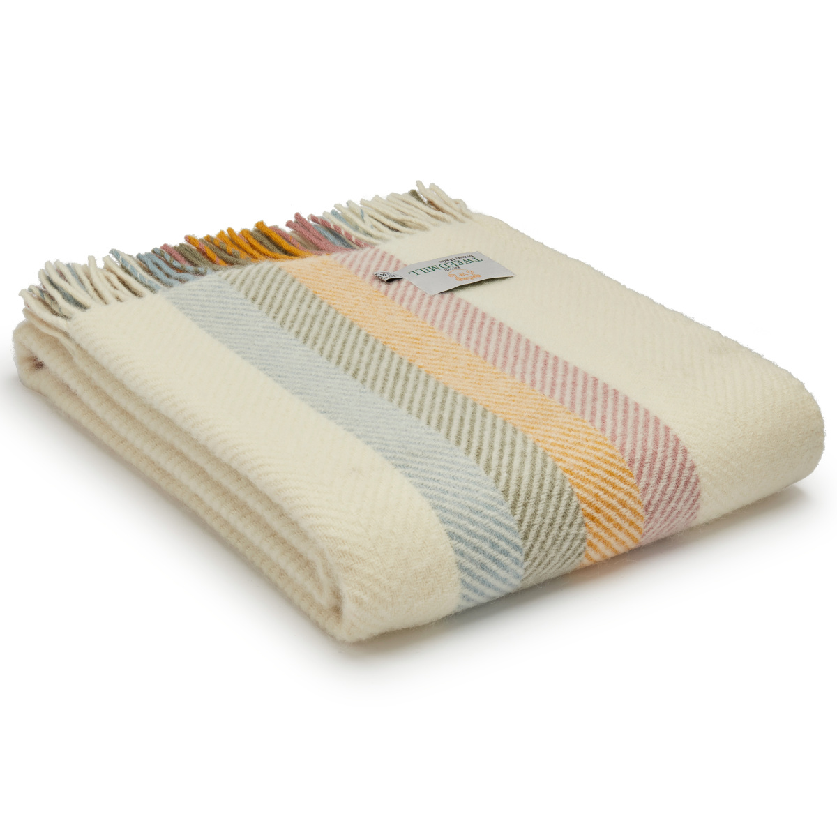 Tweedmill ullpläd - Randig Primrose