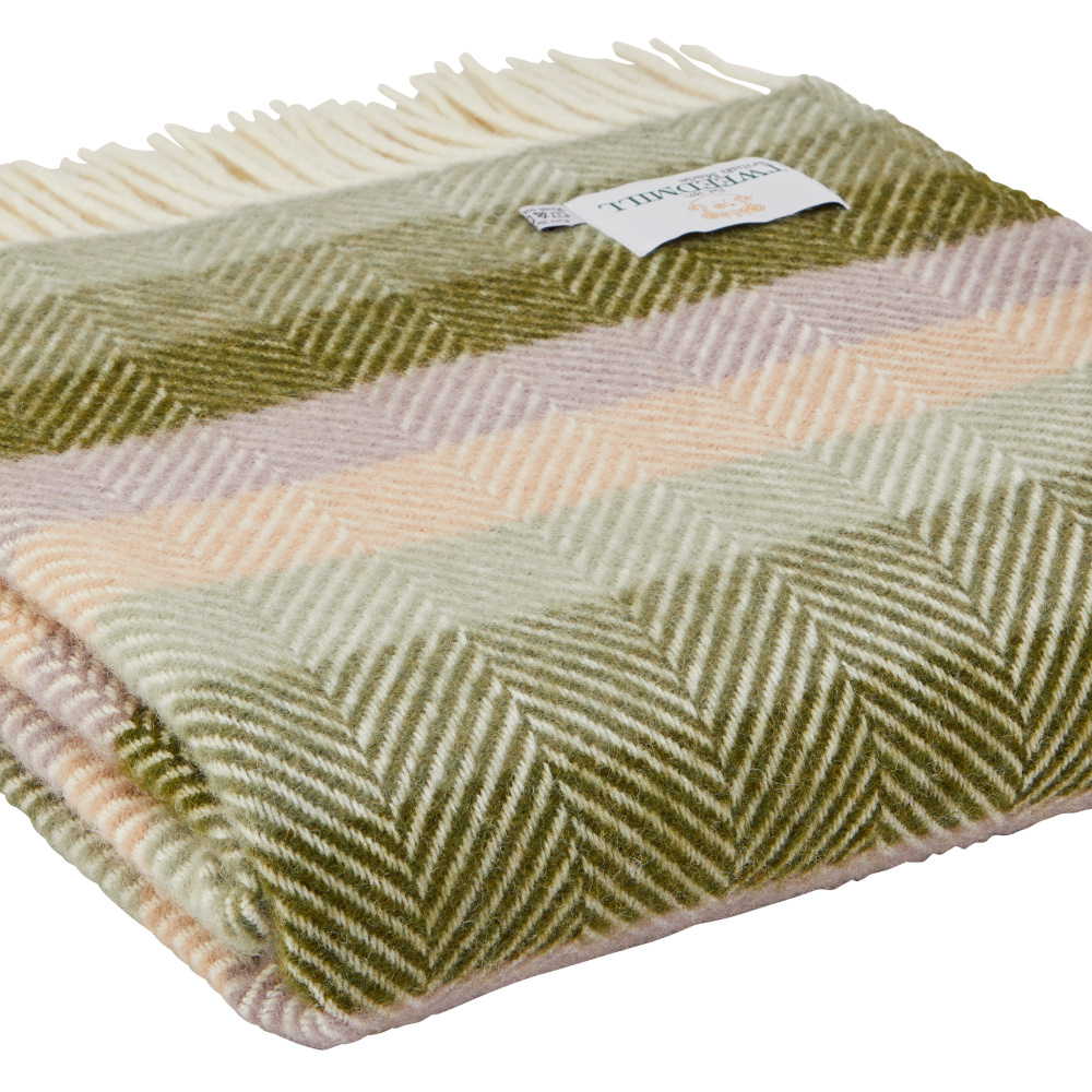 Tweedmill wollen plaid - Stripe Botanical - Afbeelding 2