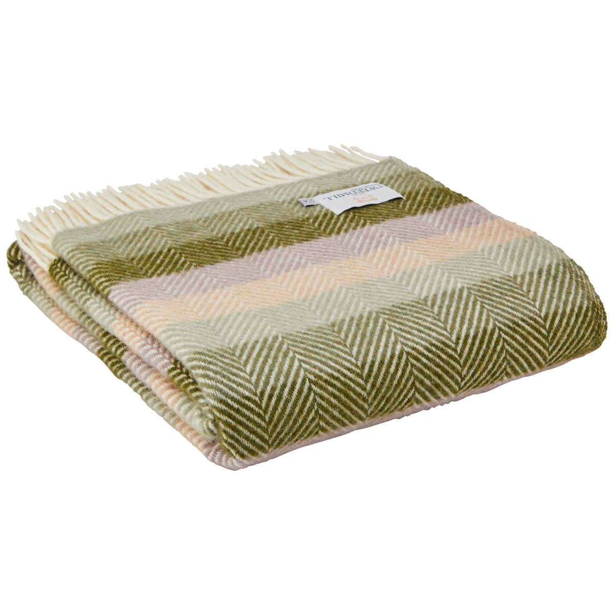 Tweedmill ullpläd - Stripe Botanical