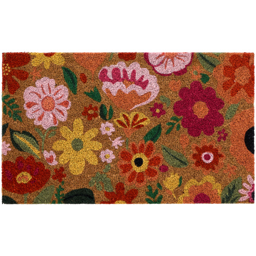 My mats kokosmatta - Färgsprakande blommor