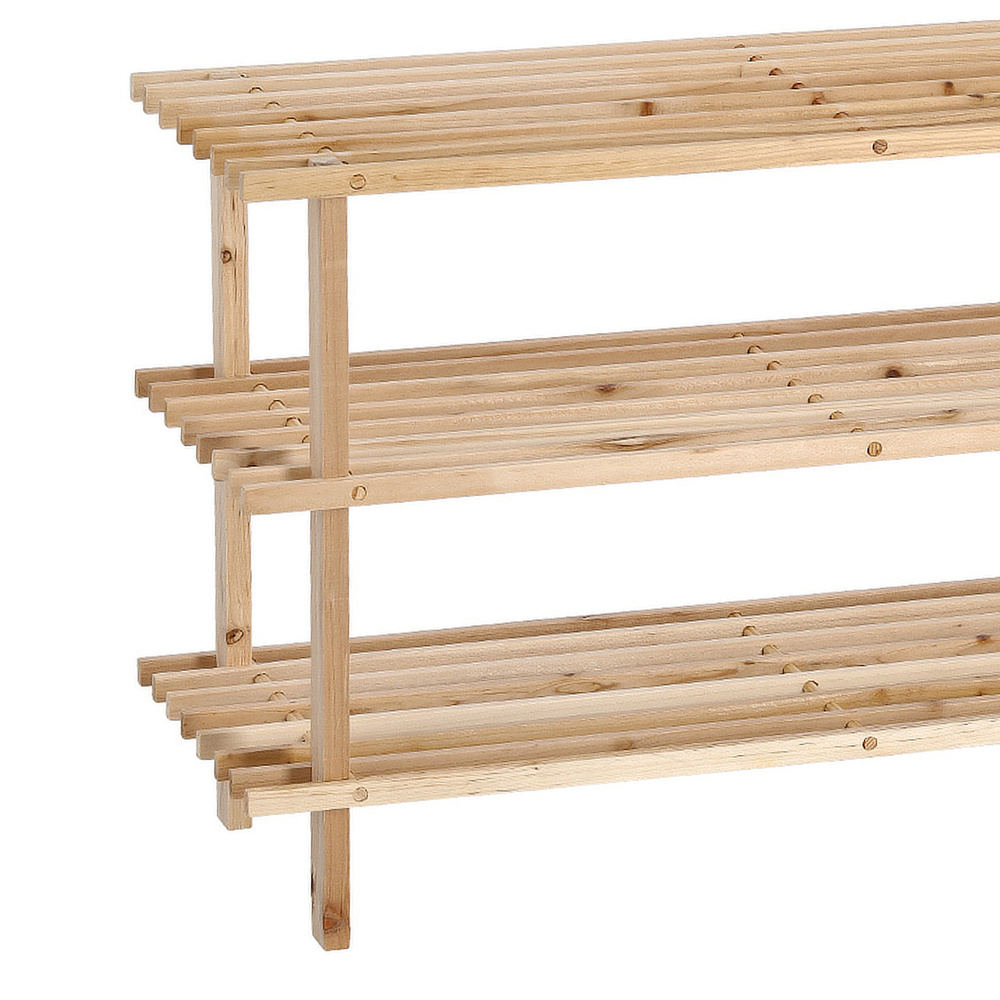 Zeller schoenenrek van grenenhout - 3 planken - Afbeelding 2