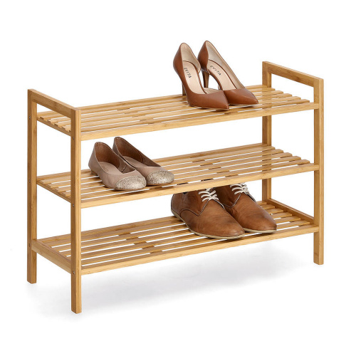 Étagère à chaussures Zeller en bambou - 3 niveaux