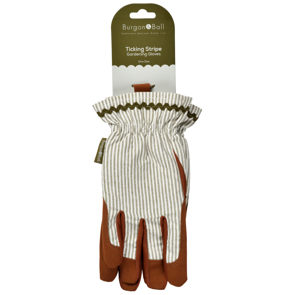 Burgon & Ball tuinhandschoenen - Olijfgroen gestreept - Afbeelding 6