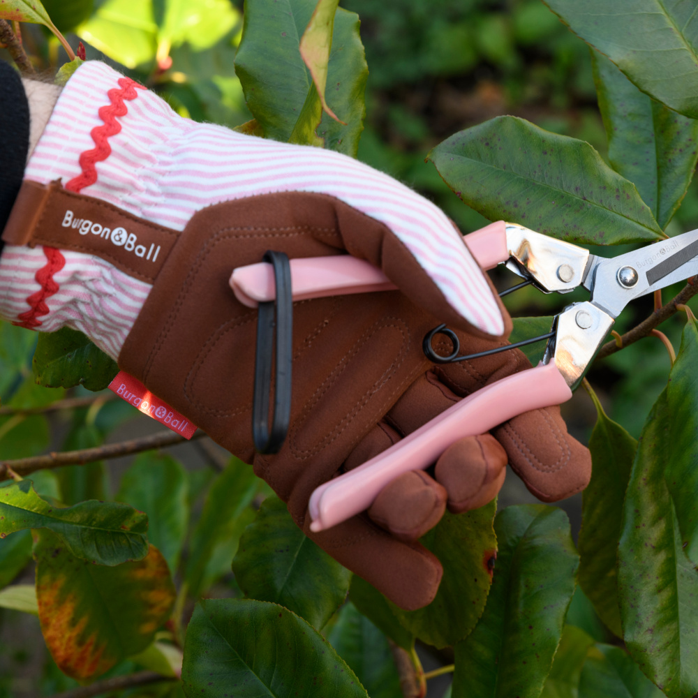 Burgon & Ball trädgårdshandskar - Randiga rosa - Bild 2