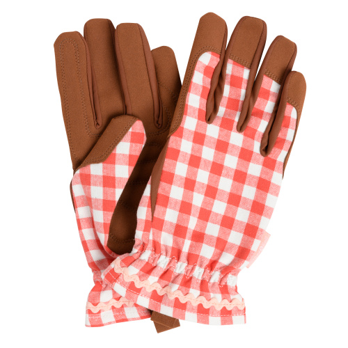 Gants de jardinage Burgon & Ball - À carreaux rouges