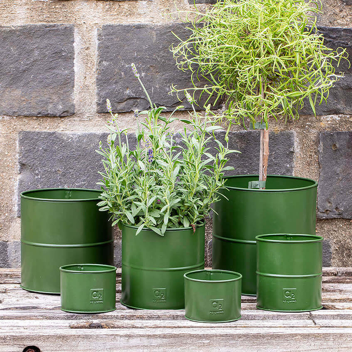 Pots de fleurs A2 Living, 6 pièces - Vert olive