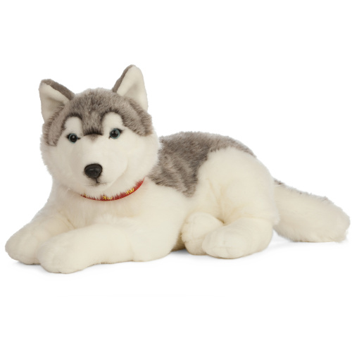 Peluche Living Nature - Husky sibérien, 36 cm