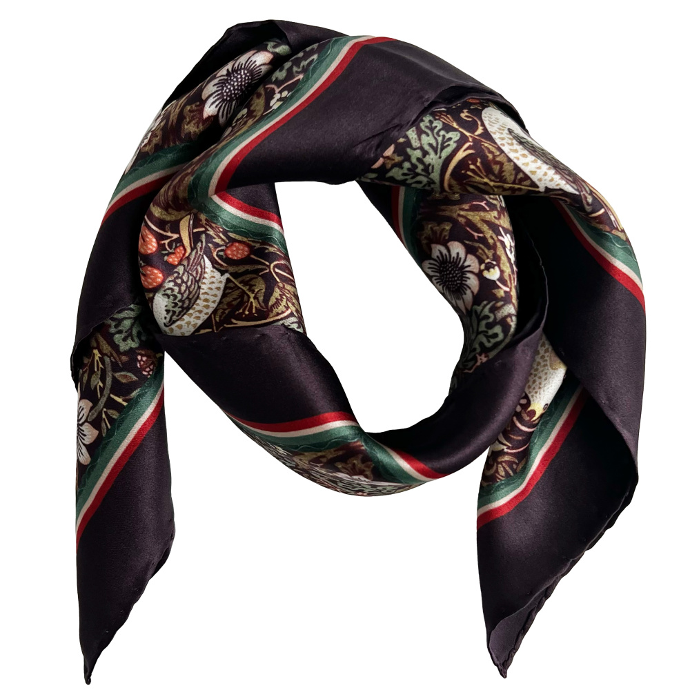 William Morris sidenscarf, 90x90 - Strawberry Thief - Bild 3
