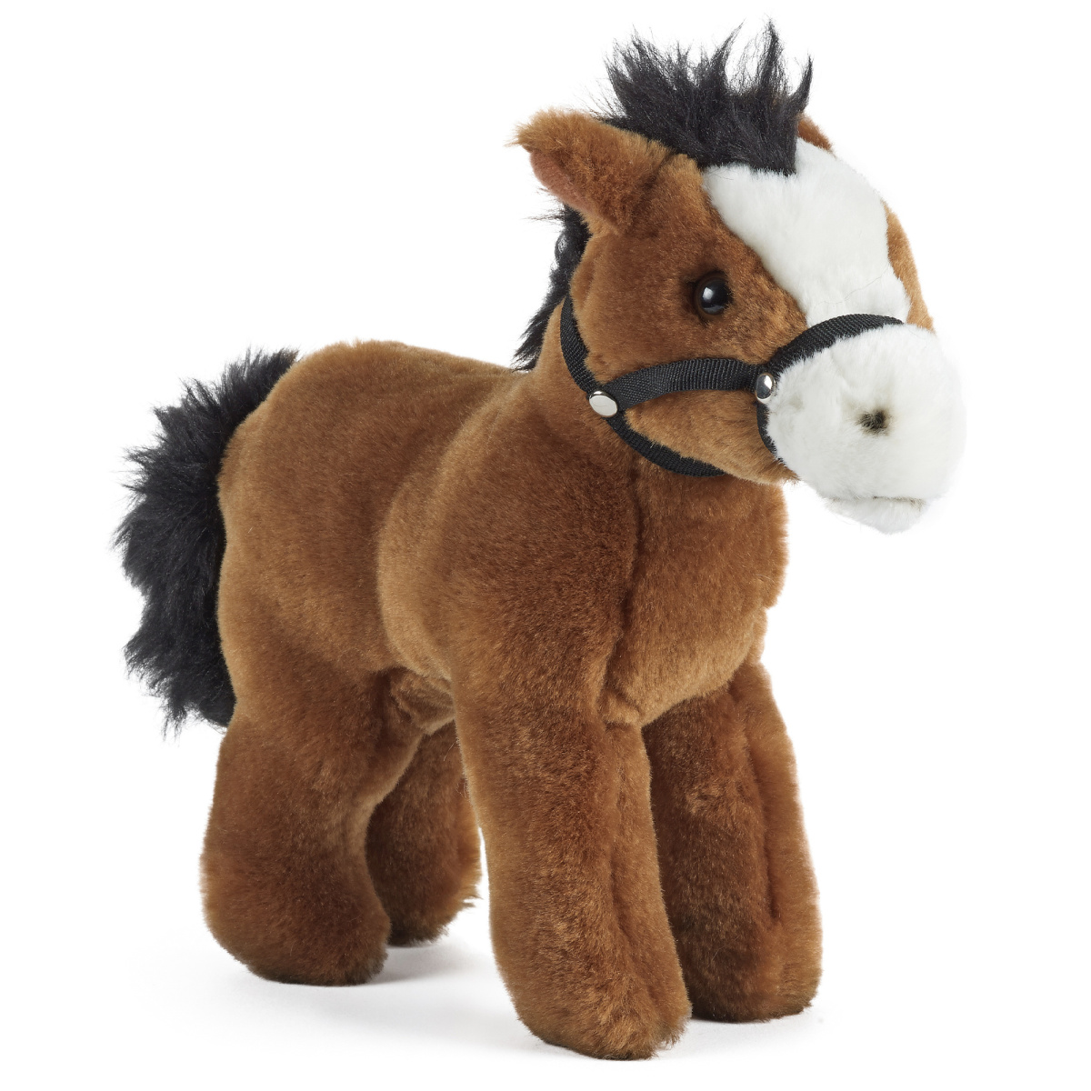 Living Nature knuffel - Paard met hoofdstel, 18 cm