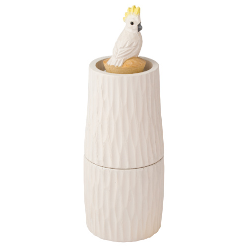 Wildlife Garden salt and pepper grinder - Cockatoo, white