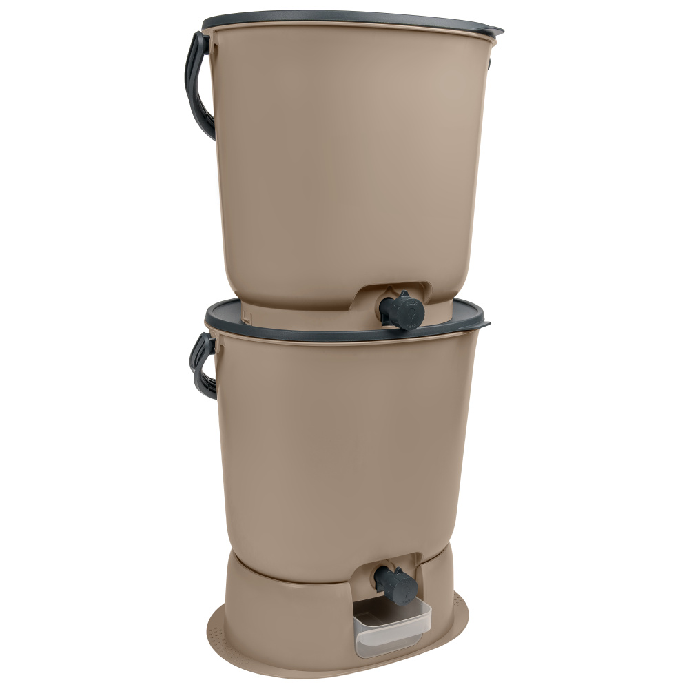 Bokashi Essential kompostbeholder sæt - Cappuccino