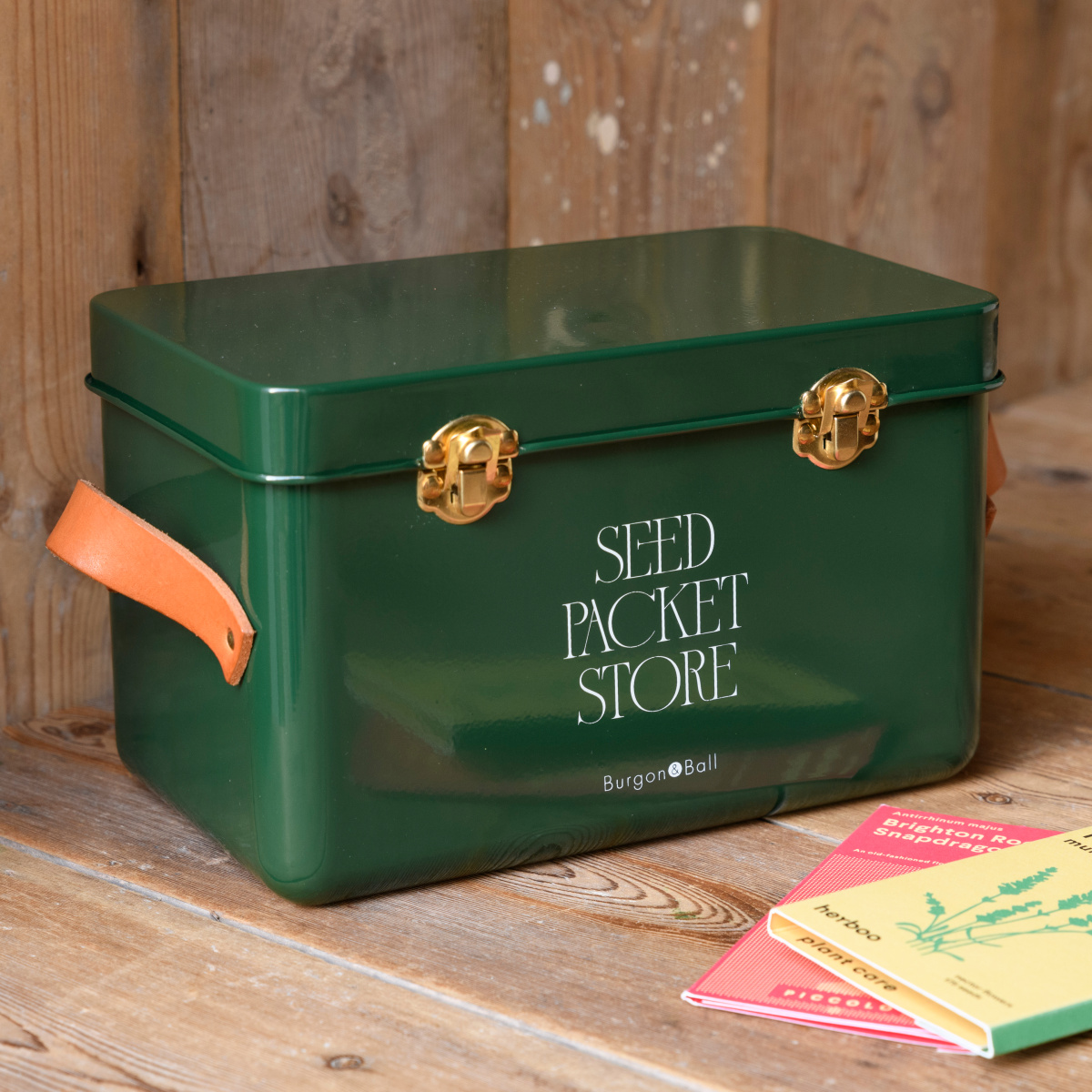 Burgon & Ball Saatgutbox aus Metall - Grün