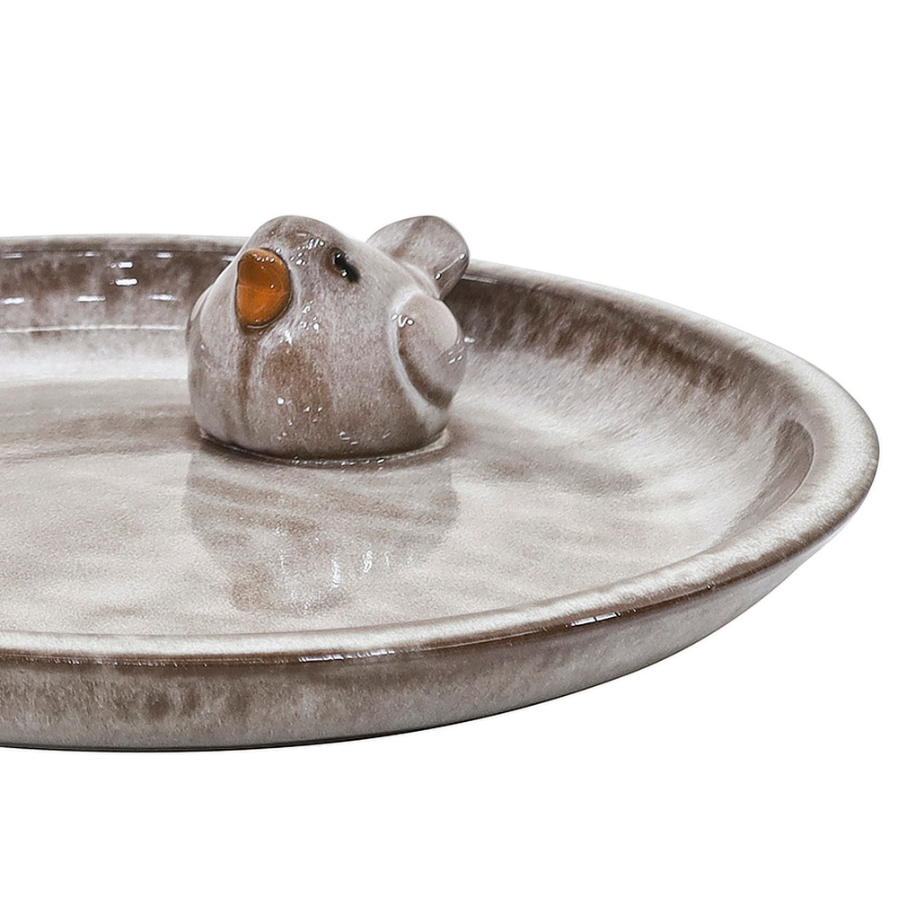 Gus Design bain d’oiseaux avec oiseau - Gris - Image 4