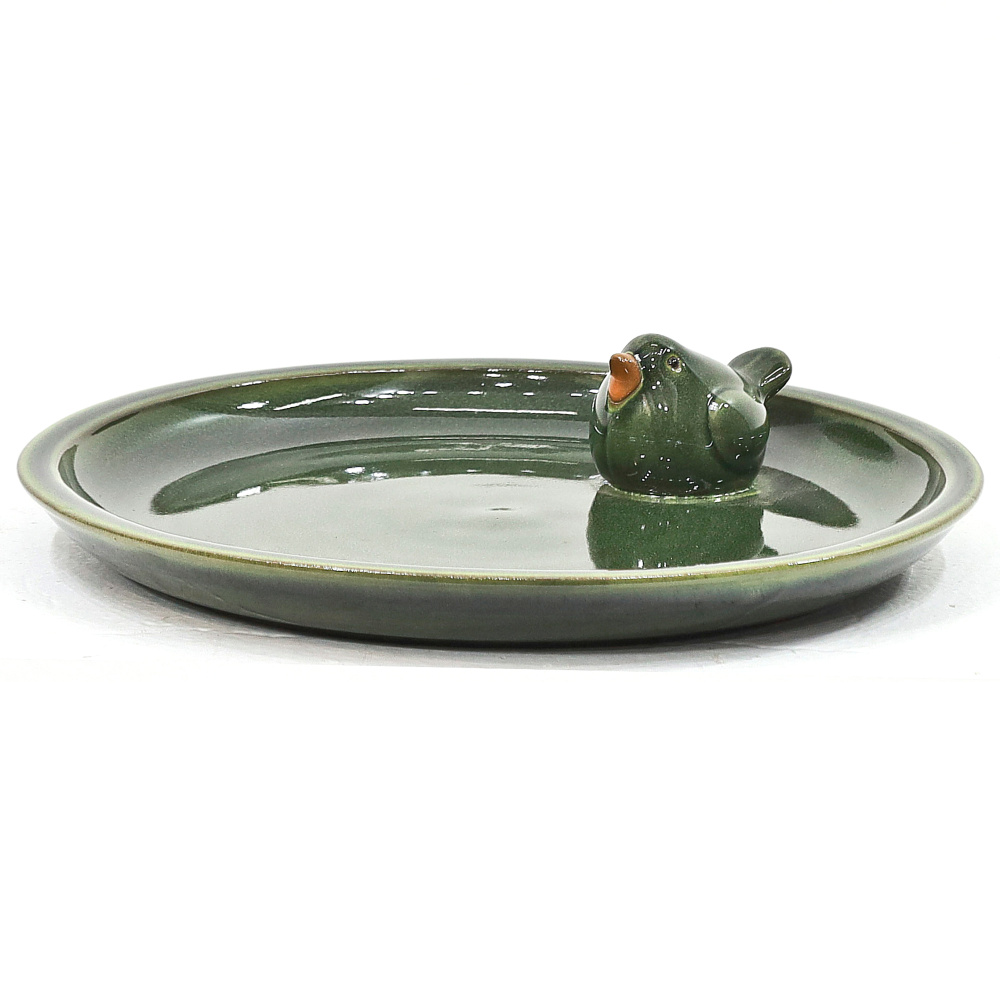 Gus Design vogelbad met vogel - Groen - Afbeelding 3
