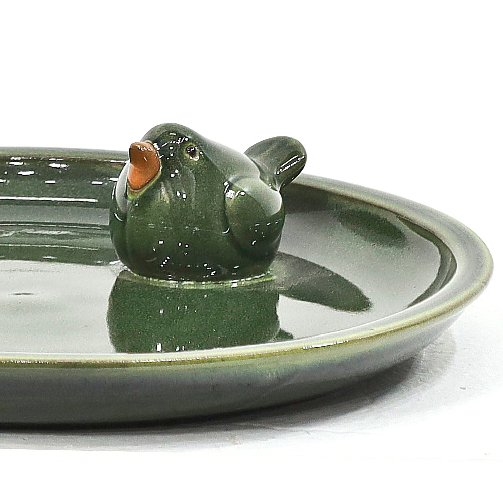 Gus Design vogelbad met vogel - Groen - Afbeelding 4