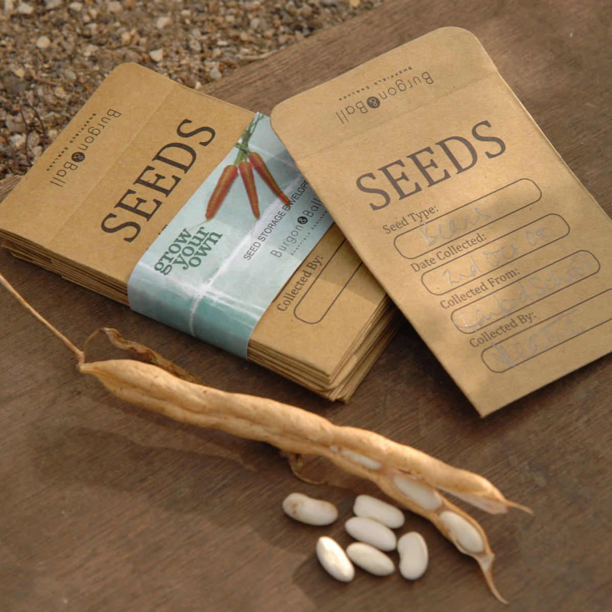 Sachets de graines Burgon & Ball pour semences, 12 pièces