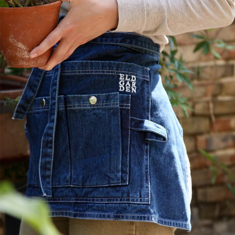 ELDgarden tuinschort, kort - Blauw denim