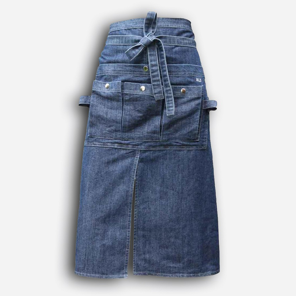 Tablier de jardinage ELDgarden, mi-long - denim bleu - Image 2
