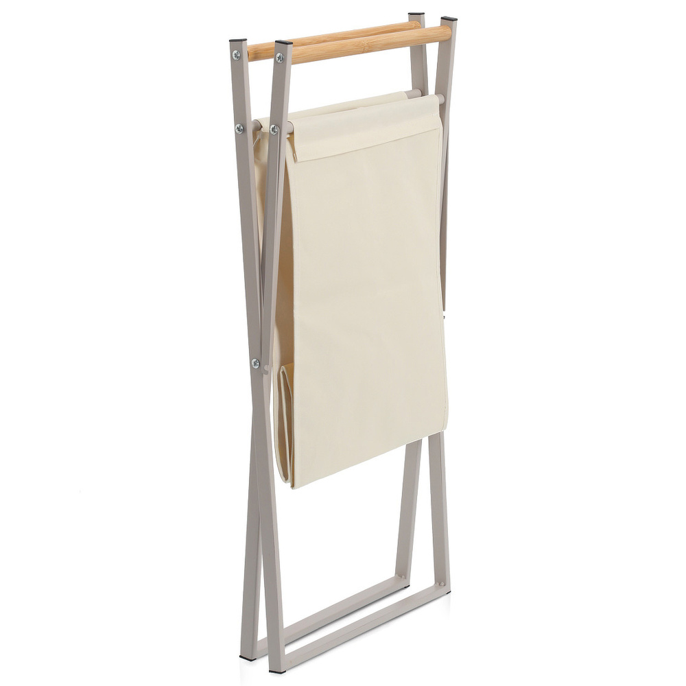 Panier à linge Zeller en métal - Gris beige - Image 5