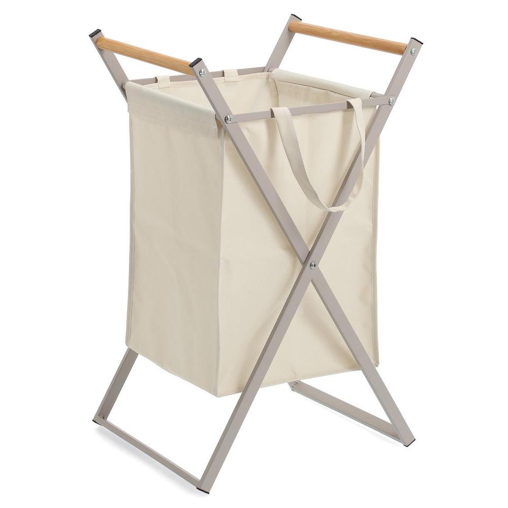 Panier à linge Zeller en métal - Gris beige - Image 3