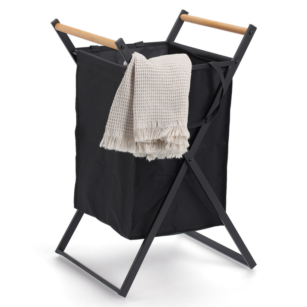 Panier à linge Zeller en métal - Noir - Image 6