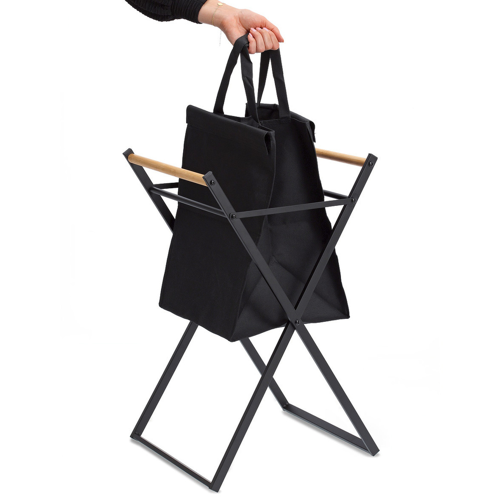 Panier à linge Zeller en métal - Noir - Image 4
