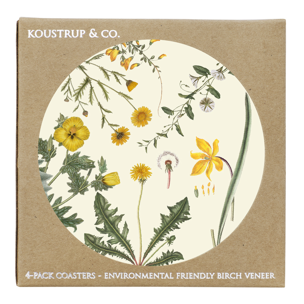 Flora Danica coasters - Yellow flowers - Image 4
