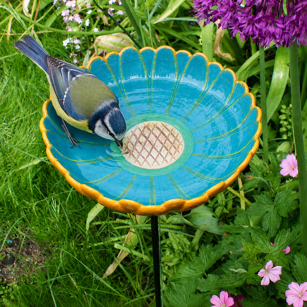 Bain d’oiseaux Wildlife World en céramique - pâquerette - Image 3