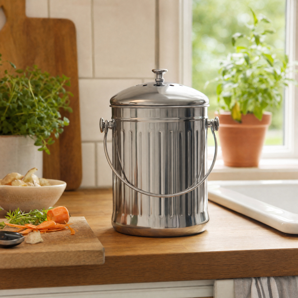 Seau à compost Eddingtons avec filtre à charbon - 4,4 L - Image 2
