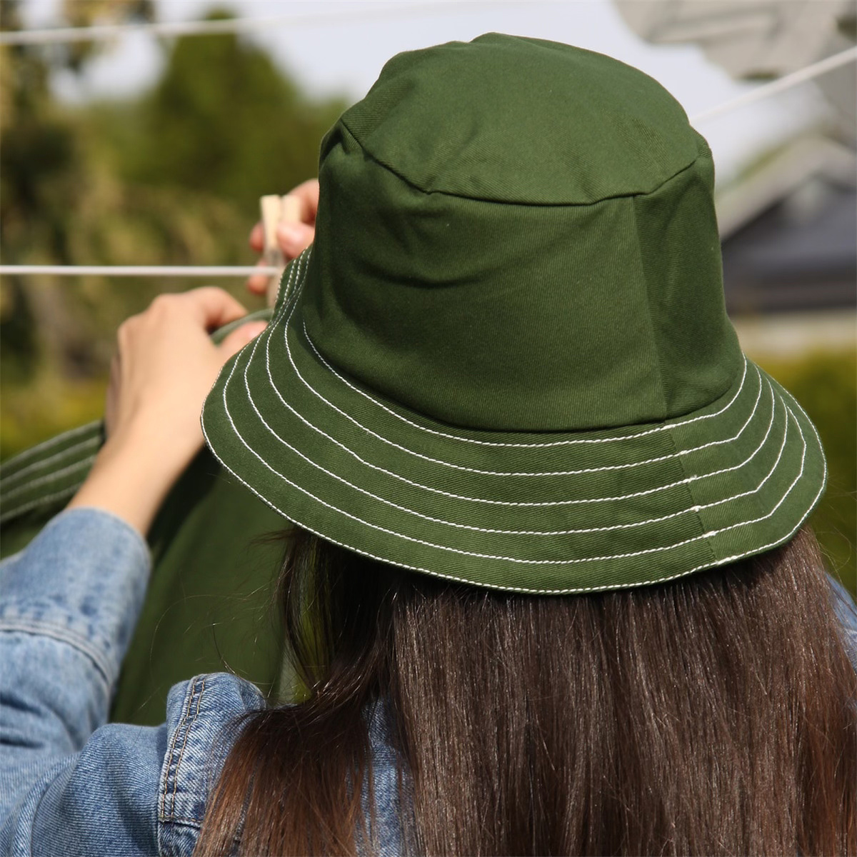 ELDgarden Fischerhut - Grüner Denim