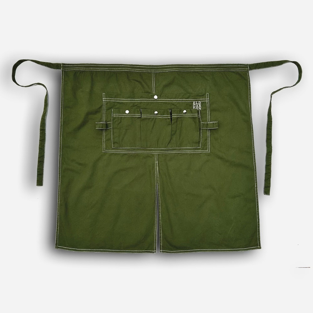Tablier de jardinage ELDgarden, mi-long - Denim vert - Image 2
