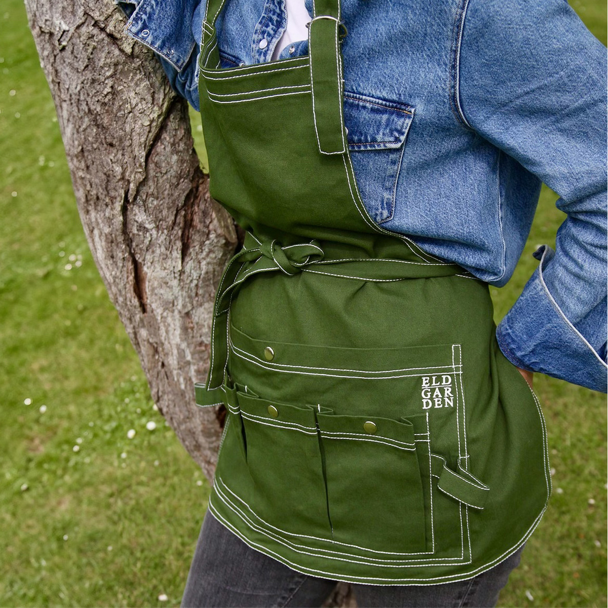 ELDgarden tuinschort - Groen denim