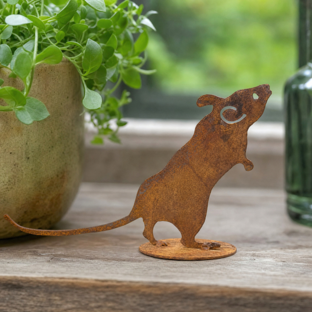 Figurine en fer Danas - Souris sur ses pattes arrière - Image 5