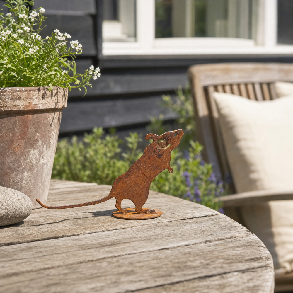 Figurine en fer Danas - Souris sur ses pattes arrière - Image 3