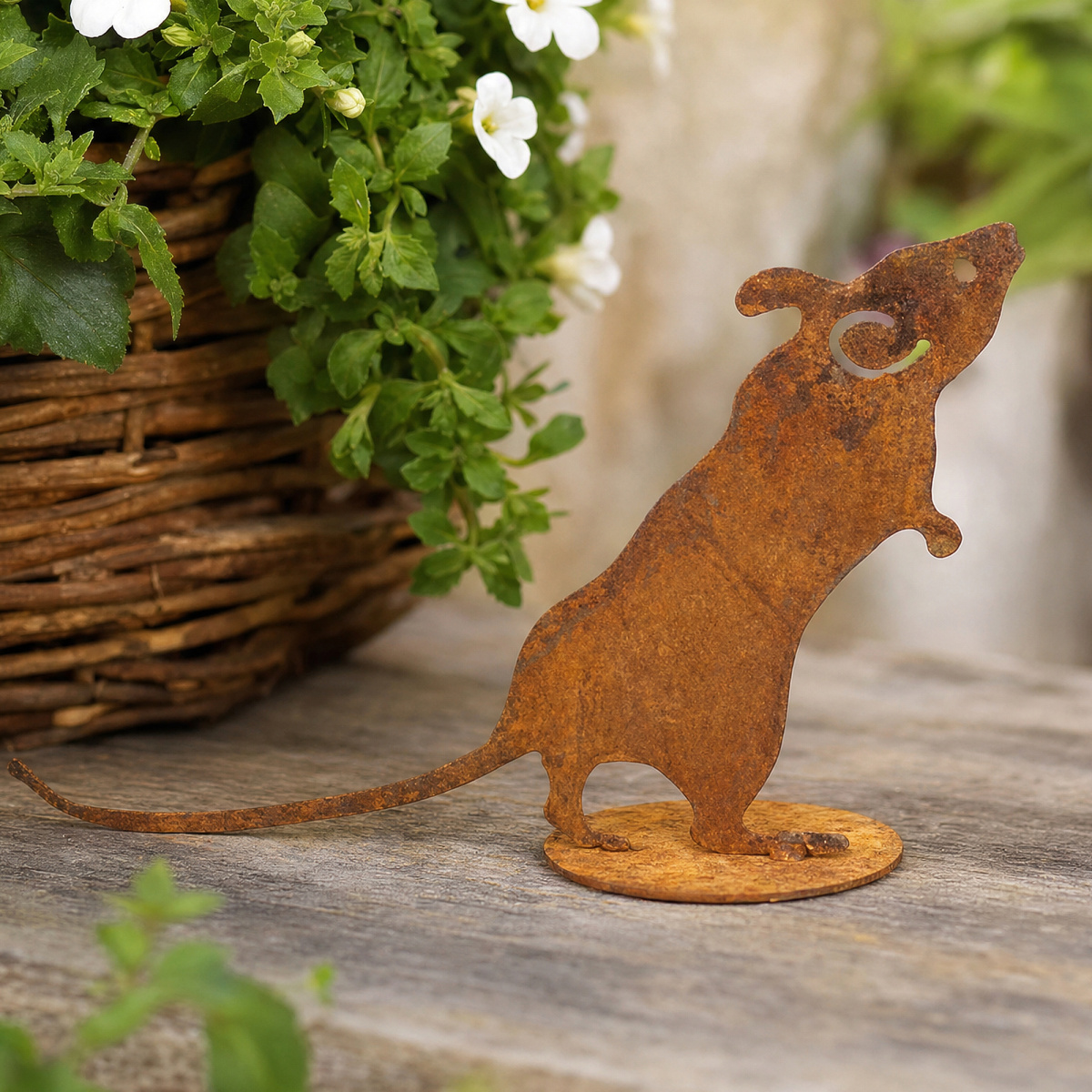 Figurine en fer Danas - Souris sur ses pattes arrière