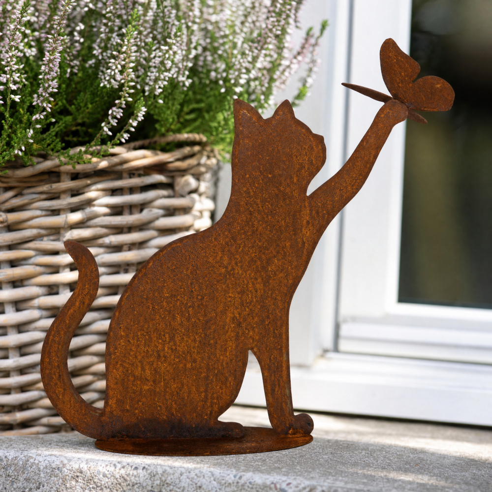 Danas jernfigur - Kat med sommerfugl på pote - Billede 4