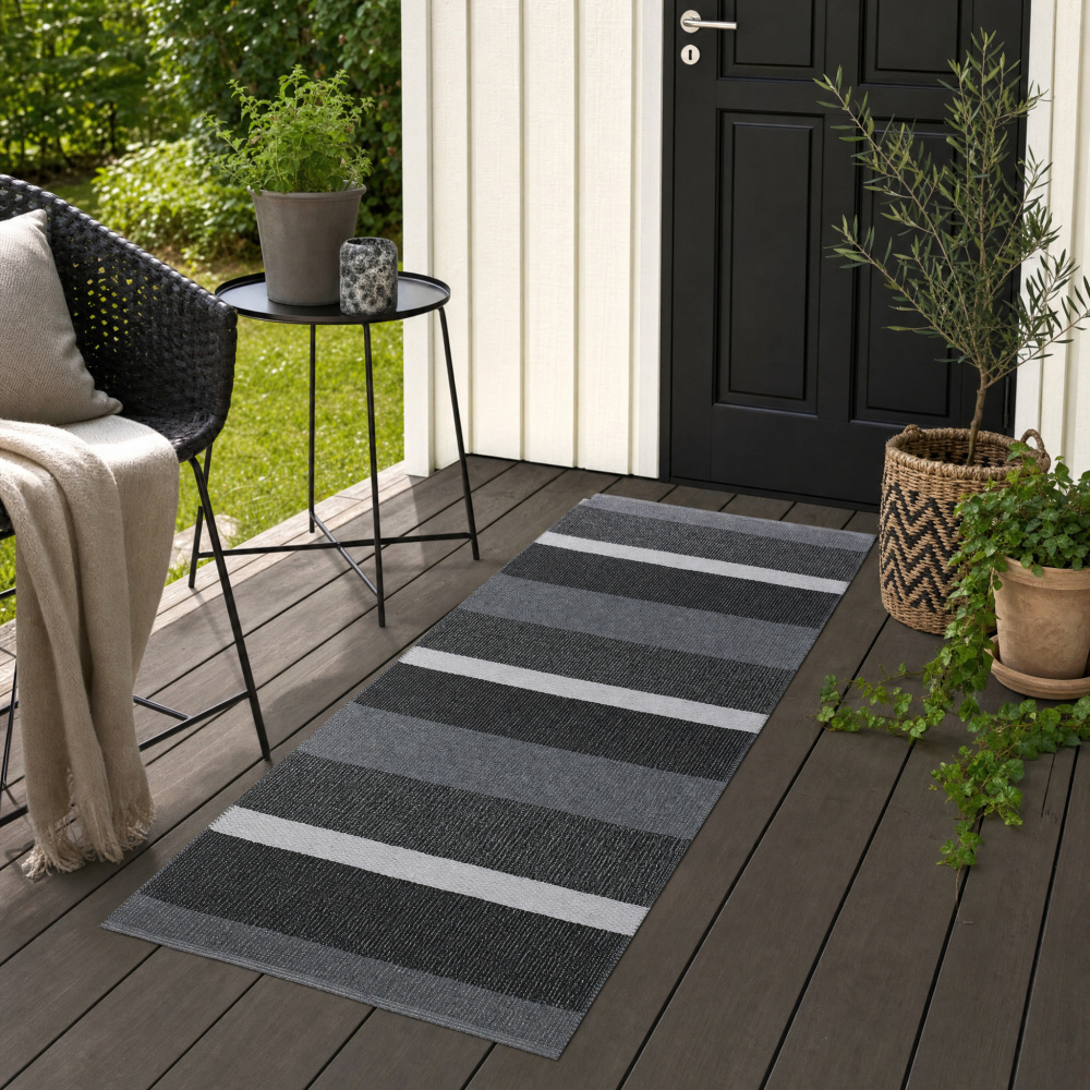 Horredsmattan Outdoor-Teppich - Block Graphit, 70x200 - Bild 3