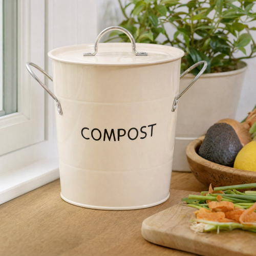 Eddingtons kompostspand, 2,8 L - hvid