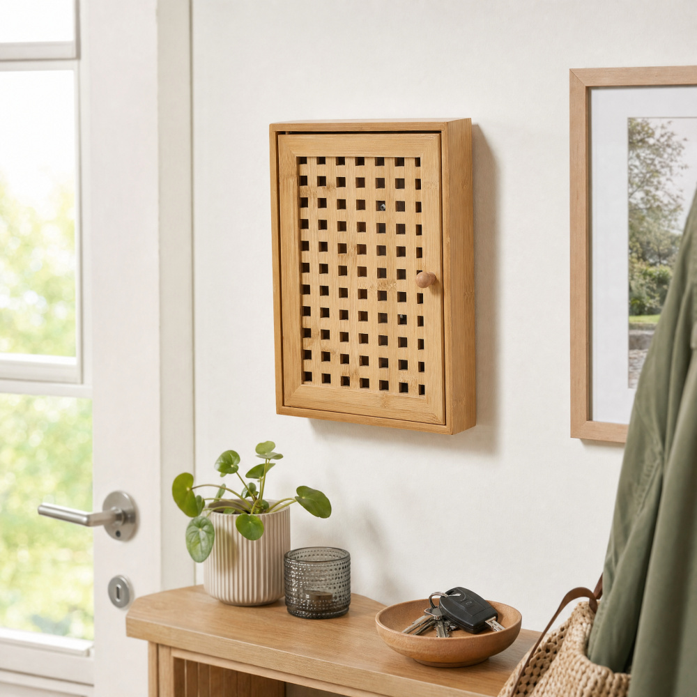 Armoire à clés Zeller en bambou - Image 3