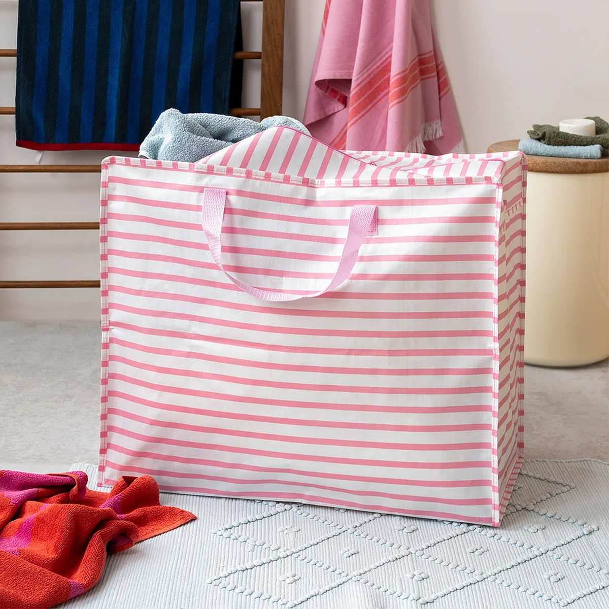 Rex London opbergtas - Roze strepen