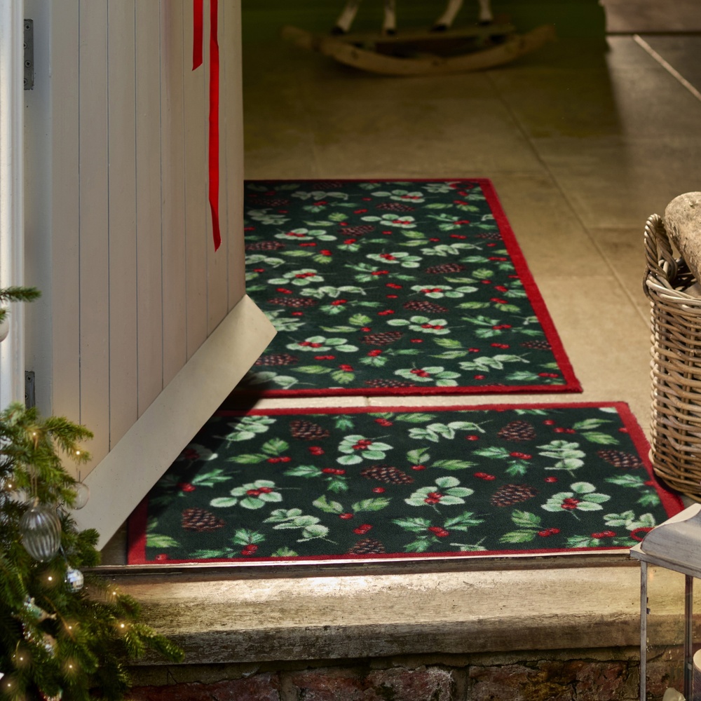 Hug Rug øko dørmåtte, 65x85 - Vinterbær - Billede 2