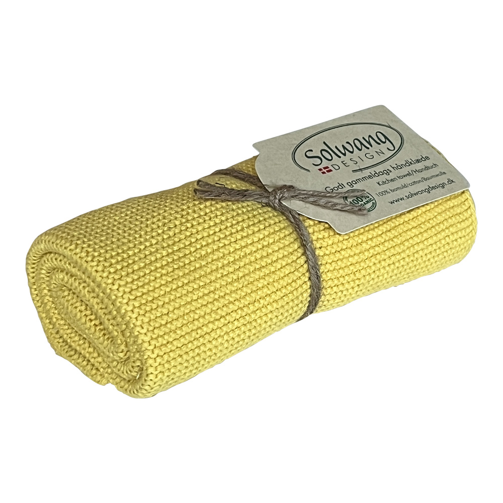 Serviette tricotée Solwang – Jaune vif - Image 2