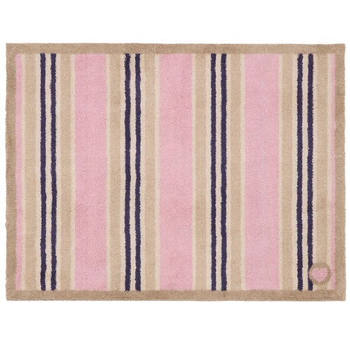 Hug Rug øko dørmåtte, 65x85 - Rosa striber